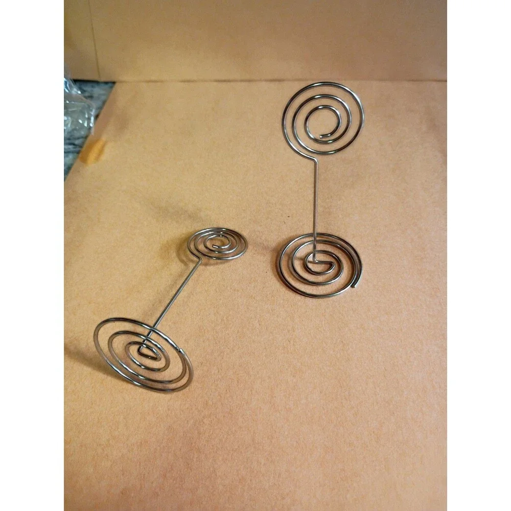 Lot Of 25 Metal Placecard Holders, New.